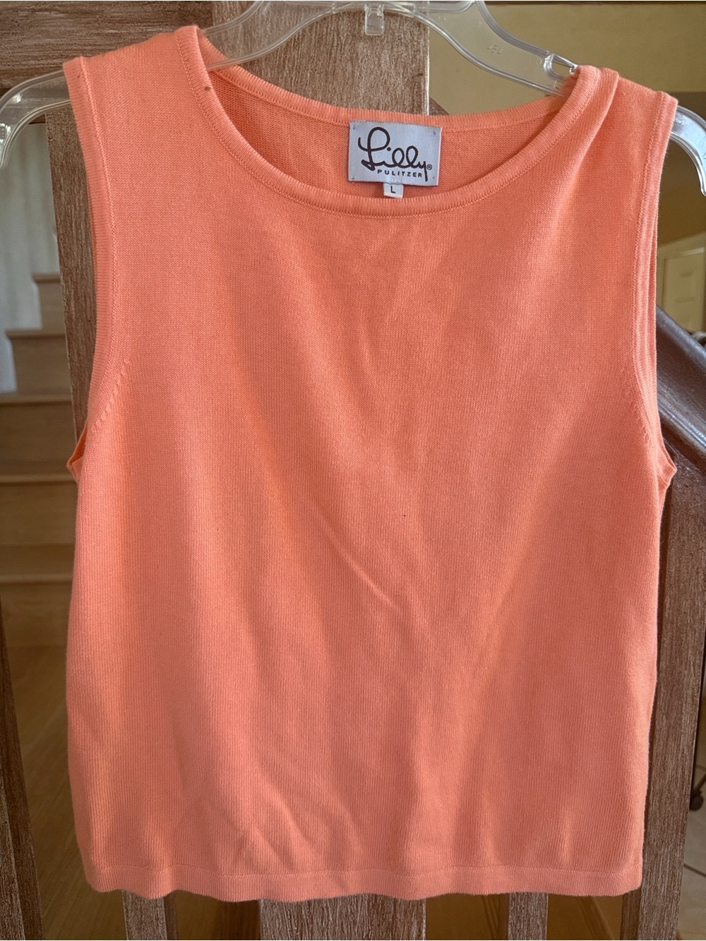 Lilly Pulitzer Peach-Coral Sleeveless Knit Tank